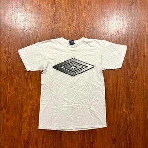 Umbro White Black Logo Short Sleeve Tee
